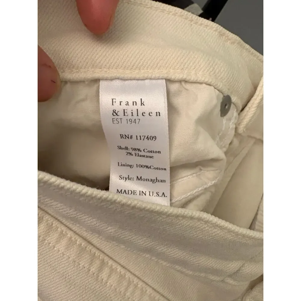Frank & Eileen White Monaghan Frayed Hem Jeans Size 29 - Picture 5 of 9
